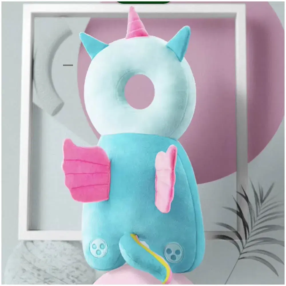 Mochila Protector Para Cabeza Y Cuello Caidas Bebes Turkesa