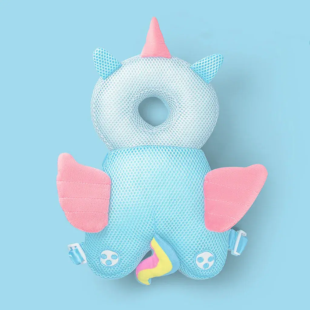 Mochila Protector Para Cabeza Y Cuello Caidas Bebes Turkesa