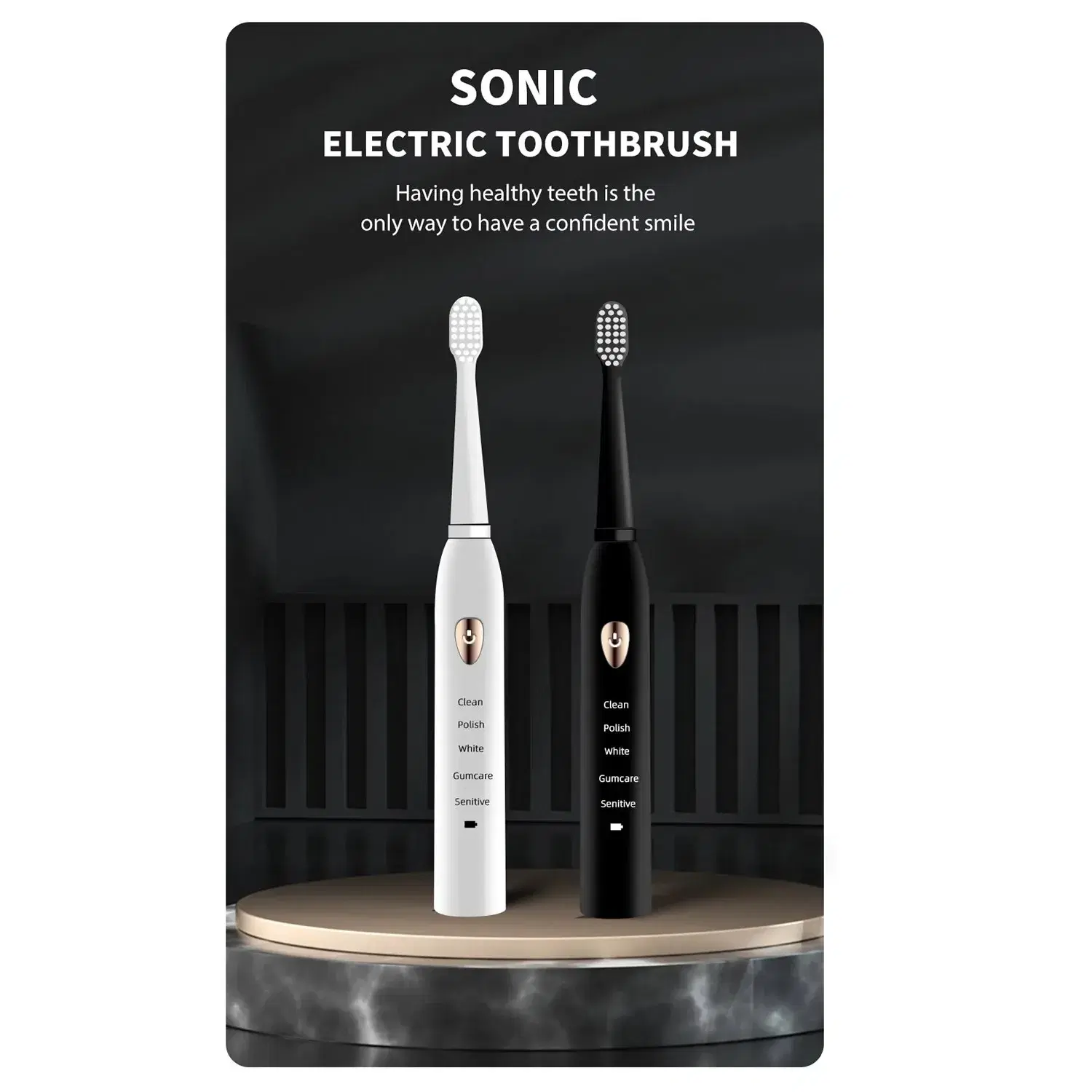 Cepillo Electrico Recargable Con Sensor De Presion - Blanco
