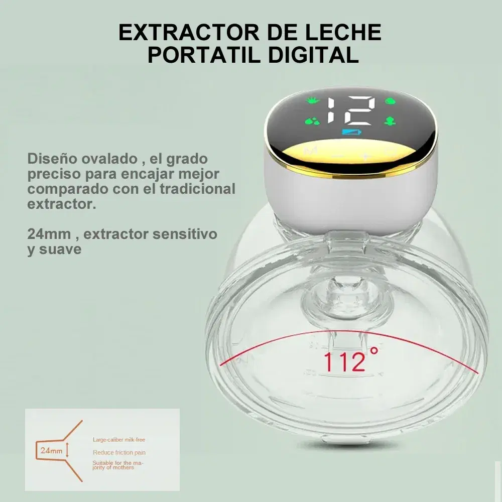 Extractor De Leche Portátil Recargable Display Manos Libres