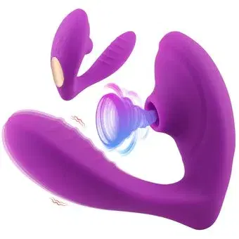 Vibrador Con Succión Del Clítoris Y Estimulador Del Punto G Color Violeta