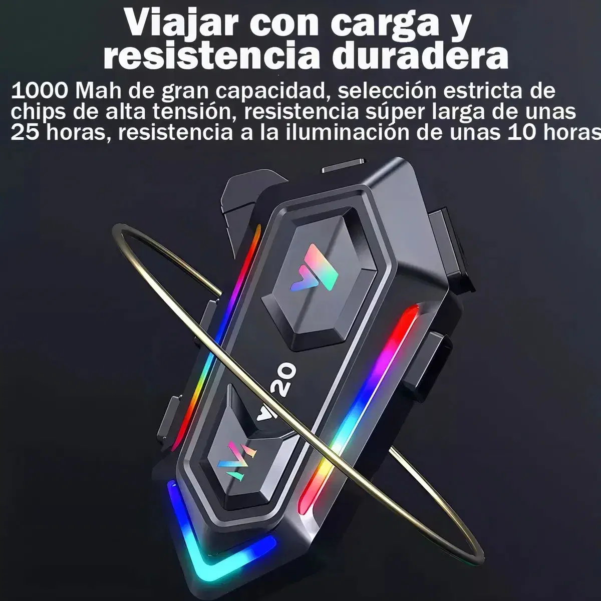 Audífonos Casco Moto Wohingo Y20 Bluetooth 5.3 Impermeables Ipx6 Blando